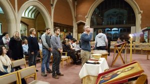Image with participants in an IOCS worship for the Cambridge Theological Federation.