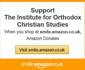 Text reading: Support the Institute for Orthodox Christian Studies when you shop at smile.amazon.co.uk.