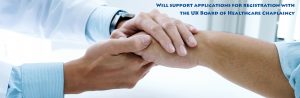 Image of a supportive handshake.