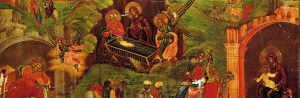 Image with fragment of icon of Nativity.