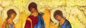 Fragment of Andrey Rublev's icon of the Trinity