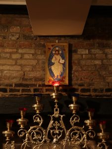 Image of icon of Christ in old IOCS Library.