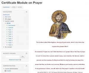 Image with screen shot from IOCS Certificate online course.
